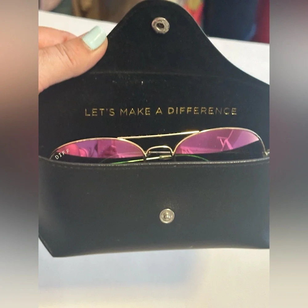 Diff Eyewear Purple Aviator Sunglasses - Picture 4 of 5